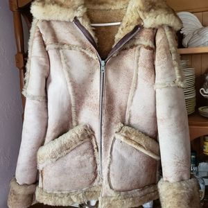 Genuine Vintage Sheepskin Shearling Coat